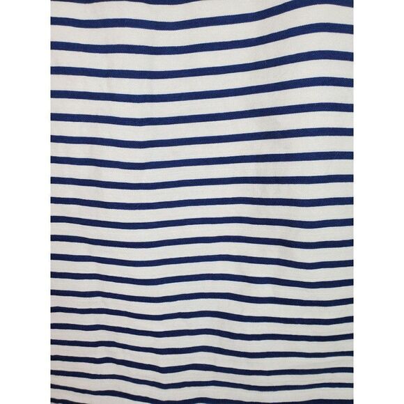 J. Crew Outlet The Pencil Skirt Nautical Striped Linen Blend Lined Navy White - Picture 7 of 11
